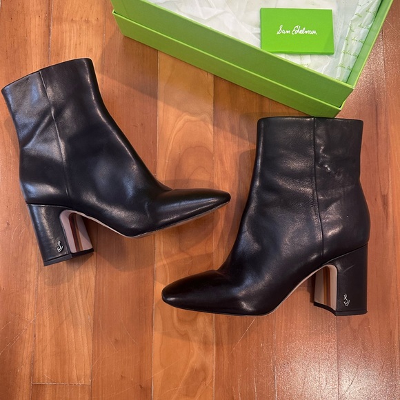 Sam Edelman Fawn Black Ankle Booties - Picture 3 of 6